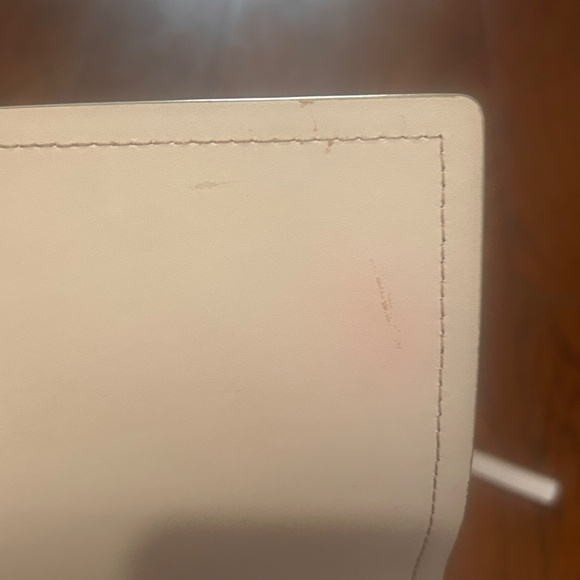 Kate Spade Flap Leather Backpack Light Gray/Taupe with Pink Interior Cute Preppy main image 8
